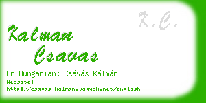 kalman csavas business card